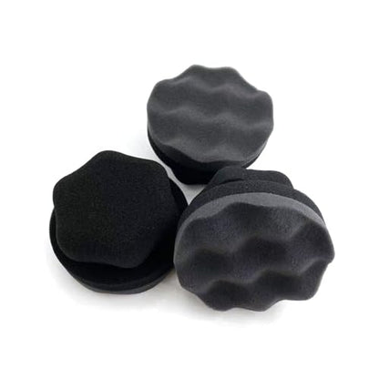 Set of 3 Tire Shine Applicator Pads - Wheel Care, Car Detailing Tools, Microfiber Reduces Abrasion & Washable, for Cars/SUVs/Trucks, Home Garage DIY Tire Care