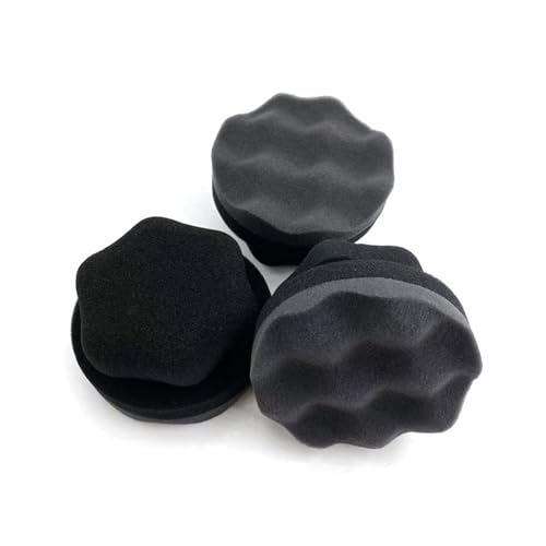 Set of 3 Tire Shine Applicator Pads - Wheel Care, Car Detailing Tools, Microfiber Reduces Abrasion & Washable, for Cars/SUVs/Trucks, Home Garage DIY Tire Care