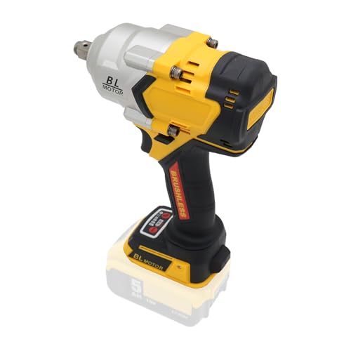 FSYO BL1000 1/2 Cordless Impact Wrench 1000Nm Brushless Motor | Compatible with DeWalt 20V series batteries, four torque levels, LED lights, and automatic stop during reverse rotation. - size: 1/2 1000Nm