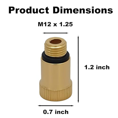 12mm Compression Test Adapter Spark Plug Tool Universal Fit Engine Tester Adapter for Cars Tractors, Boats, Motorcycles, 2Pcs (M12x1.25) - size: 12MM