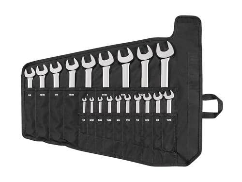 TEKTON Combination Wrench Set, 19-Piece | WCB94103 - size: 19-pc. (1/4 - 1-1/4 in.), style: Roll