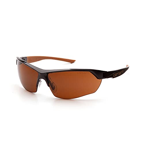 Carhartt-CHB1110DT Braswell Anti-Fog Safety Glasses Eye Protection, Black Frame, Clear Lens - color: Bronze Anti-fog Lens/ Black Frame