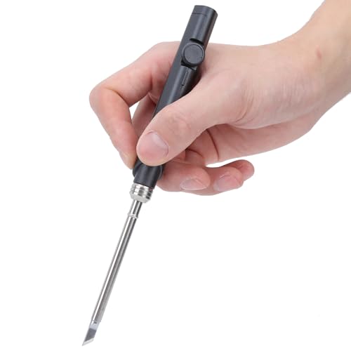Fafeicy 65W 12-24V Electric Soldering Iron, Adjustable Temperature 220-400 with 7 K Heads, for Quick Heating Welding Tool Kit