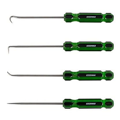 OEMTOOLS 26546 4 Pc Hook & Pick Set – Automotive Seal and O-Ring Removal Tool Kit, Stainless Steel Blades, Acetate Handles, Precision Angles for Cars, Trucks, and DIY - style: 4 Piece