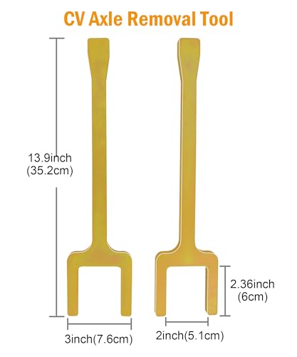 2 Pack Axle Popper Kit Inner CV Axle Removal Tool Set, Fit for Front Wheel Drive Vehicles, Break Half Shafts Loose from Transaxle & Fix Damaged CV Joints, with Gloves