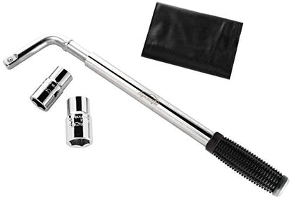 EPAuto Telescoping Lug Wrench, Wheel Wrench, CR-V Sockets (17/19, 21/22mm) | Wheel with CR-V Sockets (17/19, 21/22mm)