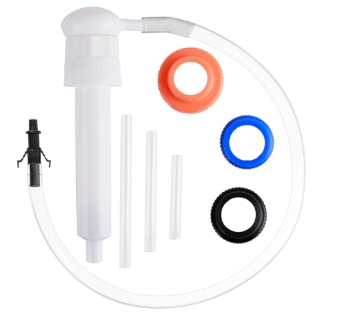 Automotive Fluid Transfer Hand Pump, 30cc Capacity for Gallon Bottles, Oil and Antifreeze Transfer, Wide Mouth Quart Bottles