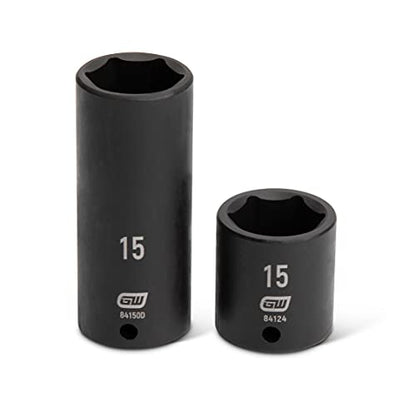 GEARWRENCH 48 Pc. 1/4" Drive 6 Pt. Impact Socket Set, Standard & Deep, SAE/Metric - 84902 - size: SAE/Metric
