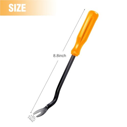 GOOACC Car Panel/Upholstery Fastener Remover Ergonomic Stainless Steel | Easily Removes Plastic Fasteners Reduces Damage to Panels and Loss of Clips Yellow - color: Yellow, size: 1Pc Remover
