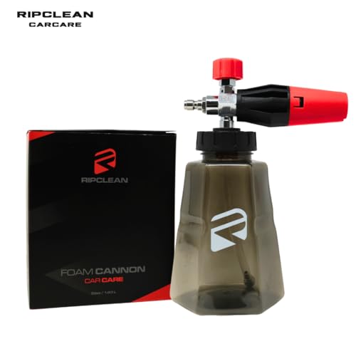 Ripclean Professional Foam Cannon for Pressure Washers – High-Performance Snow Foam Blaster for Car Washing, Detailing, and Cleaning – Adjustable Spray Pattern and 35oz Easy Connect Bottle