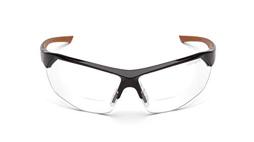 Carhartt-CHB1110DT Braswell Anti-Fog Safety Glasses Eye Protection, Black Frame, Clear Lens - color: Clear Anti-fog Lens 1.5 Diopters/ Black Frame