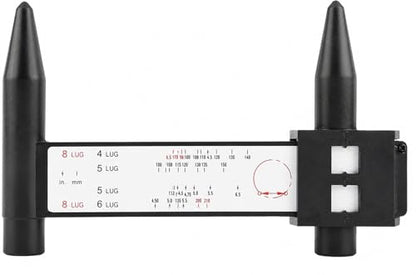 Wheel Bolt Pattern Measuring Tool, PCD Gauge for Wheel/Rim Lug Pattern, Sliding Caliper Ruler for 4 5 6 8 Lugs, Universal for Car Truck SUV Trailer
