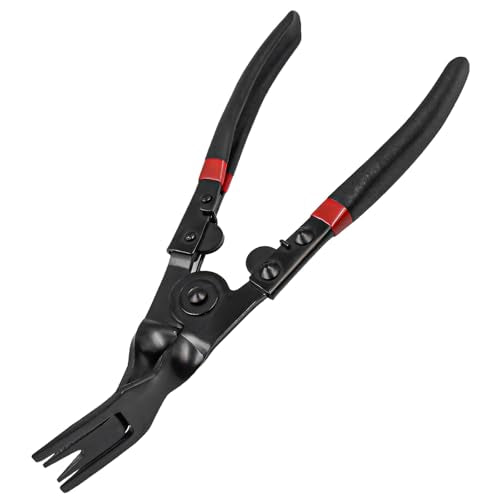 Car Panel Clip Removal Pliers, Auto Door Car Upholstery Trim Clip Removal Tool with Non-Slip Handle, Professional Automotive Fastener Push Pin Pry Pliers for SUV Sedan Lorries
