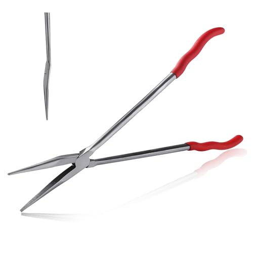 SPEEDWOX 16-Inch 20 Degree Extra Long Needle Nose Pliers Curved Nose Pliers Angle Long Needle Nose Pliers Long Nose Pliers Long Reach Pliers Long Reach Tool Long Pliers Angled Needle Nose Pliers - style: 20 Degree