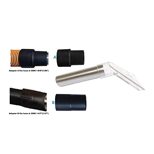 Extractor Tool Hand Wand with Clear Head Compatible with Upholstery & Carpet Cleaning, Car Detailing Vacuum Wand for Truckmounts