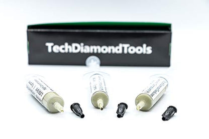 TechDiamondTools Kit of 3 Diamond Lapping Paste Polishing Compound USA Made 400 600 1050 Grit Lapidary Paste for Rock Glass Metal Jewelry Resin Marble with High Concentration of Diamond Powder - style: High 50% concentration