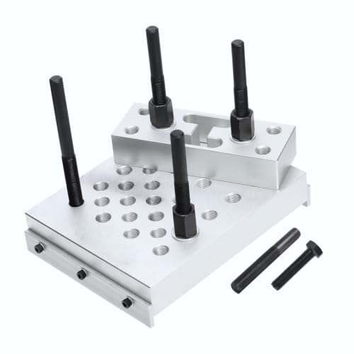 Universal Drill Press Support Block Plate Tool Set, 30 Ton Hydraulic Shop Press Plates, Bearing and Bushing Repair Removal Installation