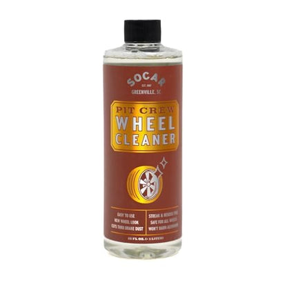 SOCAR Pit Crew Wheel Cleaner - 16 fl oz Removes Brake Dust, Road Dirt, Grime. Professional Strength Powerful Formula. Safe for Aluminum, Chrome, Alloy Wheels, Brake Components - size: 16 Fl Oz (Pack of 1)