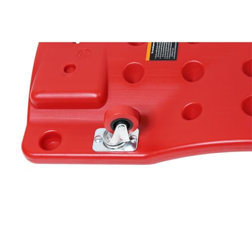 K Tool International 74936 Plastic Creeper, HDPE Body with Padded Headrest, Low Profile Design, Six 2 Inch Swivel Casters, 300 lb Capacity, Lightweight and Durable Creeper for Garage and Shop Service
