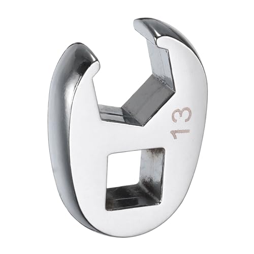 HARFINGTON Drive Crowfoot Wrench 3/8" Drive 13mm Metric Fractional Crowfoot Flare Nut Wrench 40Cr Chrome Plated Open End Crowfoot Wrench for Mechanics Automotive Repair Work - size: 13mm