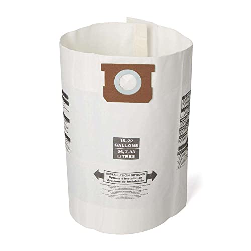 CRAFTSMAN CMXZVBE38772 15-22 Gal. Wet Dry Shop Vacuum Dust Collection Bags | For General Debris, Fits Most 15 to 22 Gallon Shop Vacuums, Collects Dry Only Debris, Reduces Cleanup Time, 3-Pack - style: 15-22 Gallon General Purpose