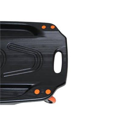 K Tool International XD74942 42" Automotive Creeper: High-Density Polyethylene Body, 440lb Capacity, Six 3" Swivel Casters, Ergonomic Head/Neck Pads, Dual Tool Trays, Low Profile Garage Design