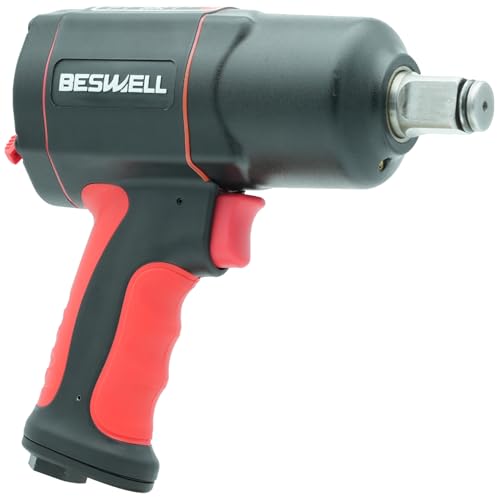 BESWELL BW-134F1N 3/4-Inch Mini Air Impact Wrench - 1230 Ft-Lbs Max Torque | Compact mini pneumatic gun designed for light truck repair, tight engine spaces, and demanding automotive maintenance.