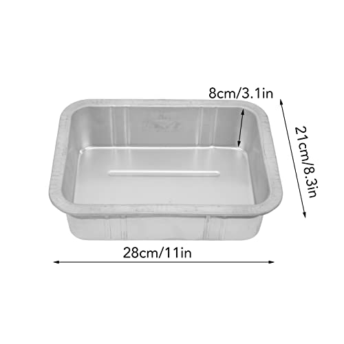Oil Drain Pan, Universal Car Oil Change Drain Pan Container Portable Automotive Drain Tray Leak Resistant Metal Construction Durable Easy Pour for Garage Workshop Vehicles Boats - size: 5L