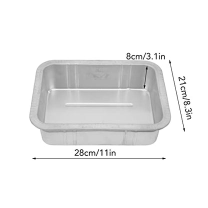 Oil Drain Pan, Universal Car Oil Change Drain Pan Container Portable Automotive Drain Tray Leak Resistant Metal Construction Durable Easy Pour for Garage Workshop Vehicles Boats - size: 5L