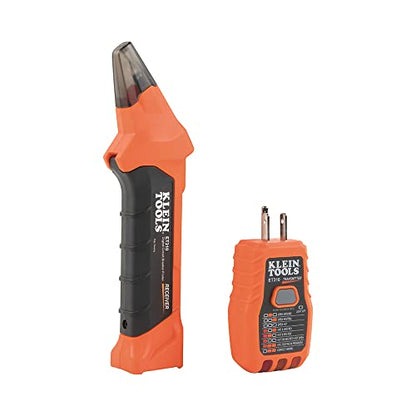 Klein Tools 80101 Circuit Breaker Finder Kit, GFCI Outlet and Receptacle Tester Kit, Multimeter, NCVT, Outlet Tester, Leads, 4-Piece - style: Home Tester 4-Piece Kit with Circuit Finder