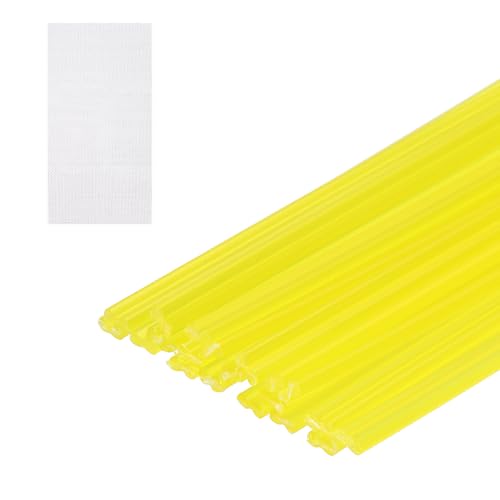 MECCANIXITY 10pcs Plastic Welding Rods, 8 Inch PP Welding Repair Strips Welder Rods with Reinforcing Mesh for Car Bumpers, Kayak Repair, Plastic Welder, Yellow - color: Yellow, size: 20cm