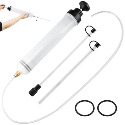 Bibabala Fluid Extractor, 500cc Oil Change Syringes, Fluid Transfer Pump with Hose, Multi-Purpose Syringes, Manual Fuel Suction & Filler, Automotive Oil Change Evacuator and Filling Pump