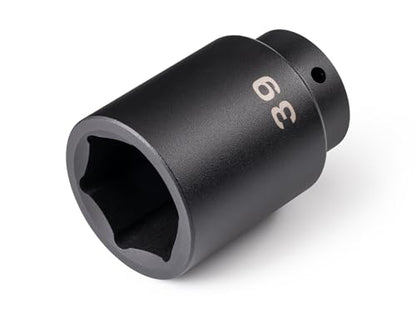 TEKTON 1/2 Inch Drive x 39 mm Deep 6-Point Impact Socket | SID23139 - size: 39 mm