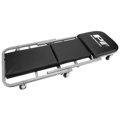 Performance Tool W85018 40-Inch Folding Creeper Rolling Seat, All-in-One Adjustable Roller Garage Chair, Lay Down or Sit, 330LBS Capacity Under Car Roller Creeper with 6 Swivel Casters - style: 2-in-1 40" Z-Frame Folding Creeper