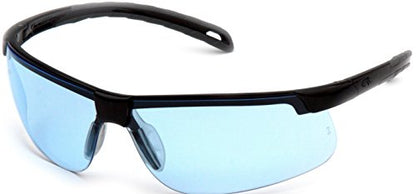 Pyramex Ever-Lite Lightweight Safety Glass Indoor/Outdoor Mirror Lens - color: Infinity Blue H2max Anti-fog Lens/ Black Frame