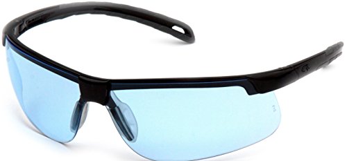 Pyramex Ever-Lite Lightweight Safety Glass Indoor/Outdoor Mirror Lens - color: Infinity Blue H2max Anti-fog Lens/ Black Frame