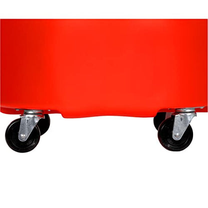 ZEELINE BY MILTON ZE8DC 8-Gallon Poly Oil Drain, Adjustable Height 48-71 in., Rolling Waste Oil Drain with Funnel Screen, 4 Swivel Casters for Oil, Coolant & Transmission Fluid