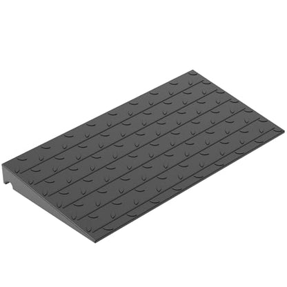 OrangeStar Heavy Duty 2.5" Rise Rubber Threshold Ramp | Wheelchair & Scooter Ramp with Cord Channel, Non-Slip Angled Entry for Doorways, Steps & Garages (Black, 36" Length) - size: 2.5in