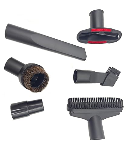 Vacuum Attachments Brush Kit, 1-1/4 inch & 1-3/8 inch, 6pcs | 32mm & 35mm, Vacuum Cleaner Accessories, Fits Vacuum Cleaner