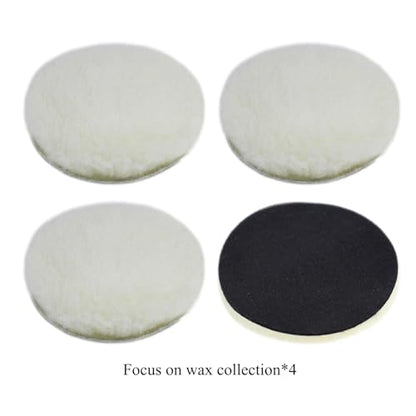 Car Foam Polishing Buffing Kit, Polishing Buffing Pads, Wool Pads, Polishing & Buffing Wheels, for Headlights & Body Foam Wax & Buffer Kits (6)