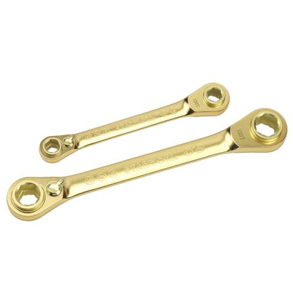 STARWORK TRUE MECHANIC™ 2-Piece 10-in-1 Reversible Ratcheting Box Wrench Set, Double Box End, 120-Tooth, GPLATING™, SAE/Metric - size: 2-Piece 120-Tooth GPlating (8 - 19 mm)