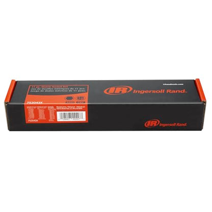 Ingersoll Rand 11-Piece 1/4-Inch Drive Shallow Socket Set, Metric 6-Point (5–14mm), Chrome Vanadium Steel, Mirror-Polish Finish, with Thermoform Organizer Tray – 752043X - size: 1/4 in. Drive Shallow Socket Set, style: Metric
