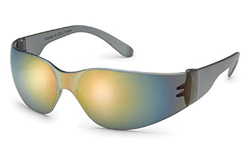Gateway Safety 4680 UL-Certified StarLite Safety Glasses, Clear Lens, Clear Temple (Pack of 10) - color: Red Mirror Lens/Gray Temple, size: 10-Pack