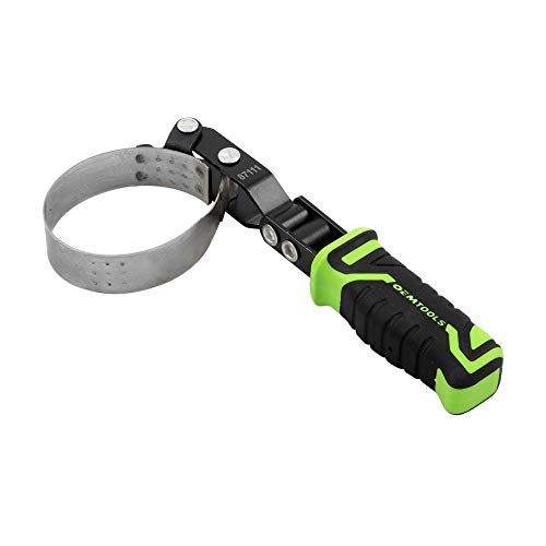 OEMTOOLS Swivel Oil Filter Wrench for Removing 2-3/8" to 2-7/8" Oil Filters | Oil Filter Removal Tool for Filters in Tight Spaces, Dimpled Steel Band, Padded TPR Handle - size: 2-3/8" - 2-7/8"