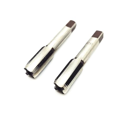 AtticZone M12 x 1.0 Metric Hand Thread Tap and Die Set, Right Hand 12 * 1.0, Alloy Tool Steel, 1 Taper Tap, 1 Plug Tap, 1 Round Die for Metal Working DIY Industrial - size: M12x1.0