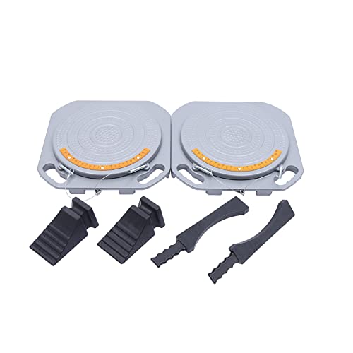 Wheel Alignment Tool, Pair Wheel Alignment Aluminum Turntable, Camber Alignment Tool for Car Truck, 360° Rotating 4 Ton Capacity