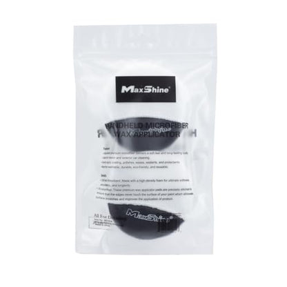 MaxShine Handheld Microfiber Wax Applicator Pad – White + Black, Ultra-Soft Scratch-Free Detailing Pad for Wax, Polish & Protectant, Streak-Free Finish (Pack of 2) - size: Microfiber Coating Applicator (Pack of 2)