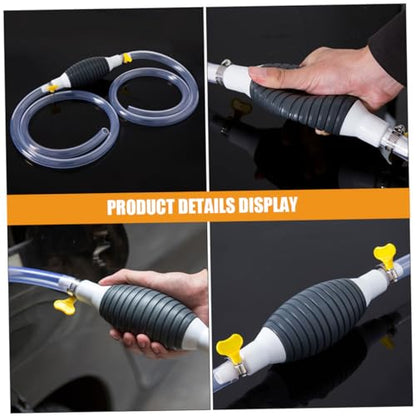 Cabilock Portable Gas Siphon Pump Kit for Fuel Transfer Manual with Hose for Automotive Use Durable Construction Easy Operation for Cars Trucks