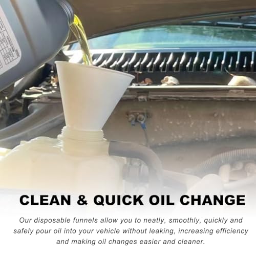 DXNQ 30PCS Disposable Engine Oil Funnels, Paper Cone Funnel Motor Oil Funnel Dispensers for Oil Change, Automotive Use No Spill Disposable Paper Funnels for Water Coolant Gas - color: 30 PCS