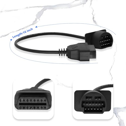 OBD2 Adapter for Toyota 17 Pin OBD1 to 16 Pin OBD2 Diagnostic Cable, Compatible with Toyota Vehicles 17pin Connector, Work with ELM327 OBD2 Diagnostic Scanner Tool and Code Reader - style: Fit for toyota-17pin